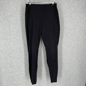 Athleta Highline Hybrid Ankle Tight 2.0 Size 6 Lifestyle Pant Black Zip Pockets